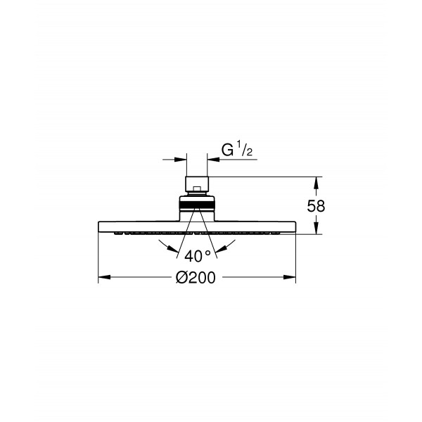 Набор для душа с верхним душем Grohe Eurosmart UA33556003 (33556003+28576000+27541001) (UA33556003)