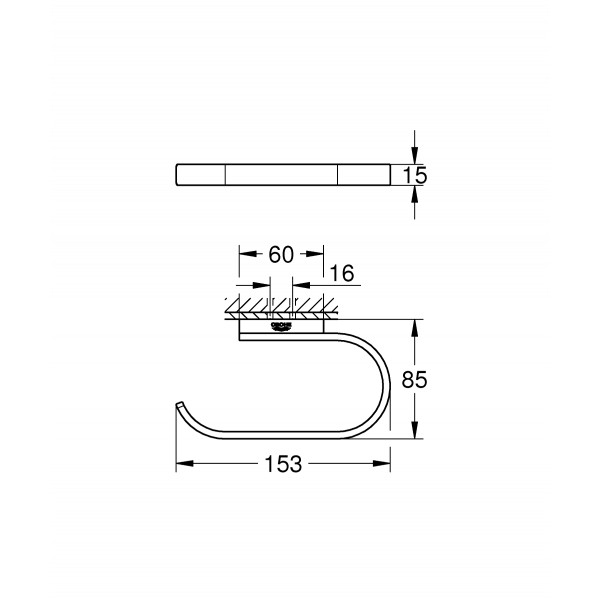 Держатель для туалетной бумаги Grohe Selection (41068000)