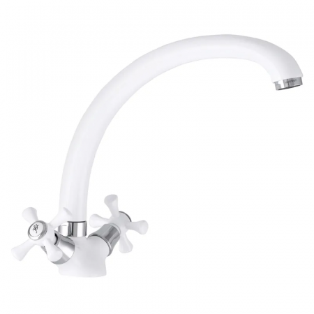 Кухонный смеситель белый Mixxus Omega 273 (MI2766)