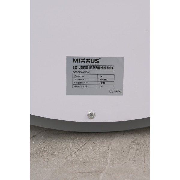 Дзеркало Mixxus PLAIN MC10-60 з Led Touch, Anti-fog, димером, регулятором яскравості, годинником (MI6013)