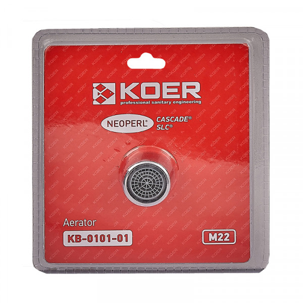 Аератор М-22 Koer KB-0101-01 NEOPERL CASCADE SLC (Колір хром) (AC0635)