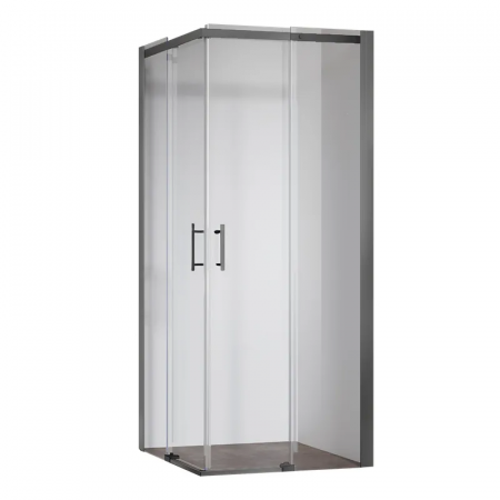 Душевая кабина без поддона Koer SR SC03-90x90x200-TR-07 прозрачное стекло Easy Clean 6мм, графит (KR5359)