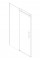 Дверь в нишу Koer SR SD01-140x200-TR-01 прозрачное стекло Easy Clean 8мм, хром (KR5380)