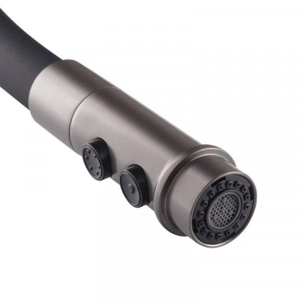 Змішувач для кухні MIXXUS PREMIUM PULL 017 GRAPHITE REFL.BLACK (Кол.графіт+силік.вилив чор.) (MI8278)