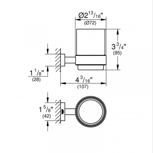 Набор аксессуаров 3в1 Grohe Essentials Cube (BF40511EC)