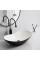 Раковина накладная Mixxus Premium WAVE-0105 WHITE-BLACK 620х360х160mm (MP6558)