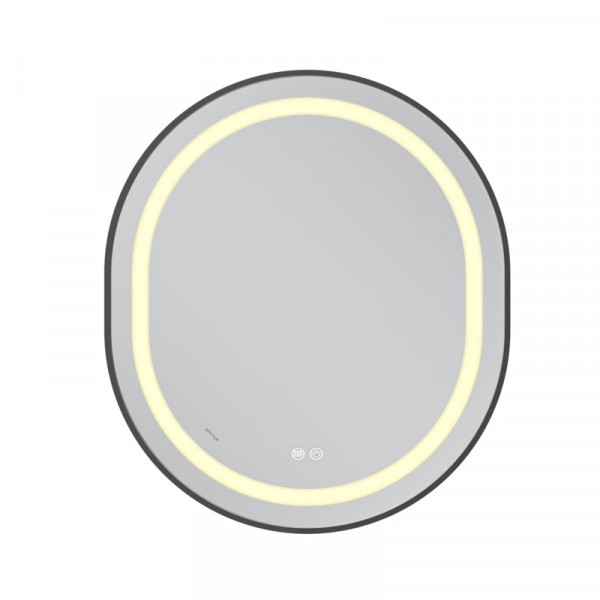Дзеркало Mixxus Premium ELLIPSE MV05-80x70-Reverse BLACK з Led Touch, Anti-fog, димером (3-6,5kK) (MP6646)