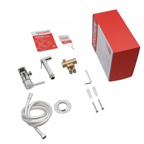 Смеситель для гигиенического душа Koer KB-23029-01 Цвет хром (KR5484)