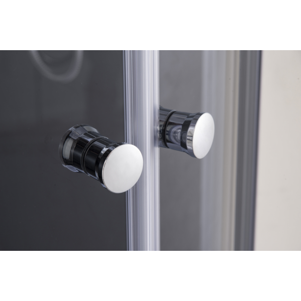 Бокс душовий без гідромасажу Mixxus STRONG SB01-90x90x215-FB SATIN з високим піддоном (MI6884)