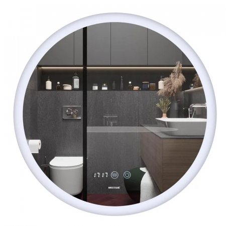 Зеркало Mixxus PLAIN MC10-80 с Led Touch, Anti-fog, димером, регулятором яркости, часами (MI6932)