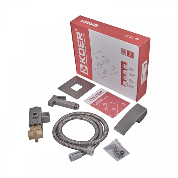 Смеситель для гигиенического душа Koer KB-23007-07 (Цвет графит) (KR5163)