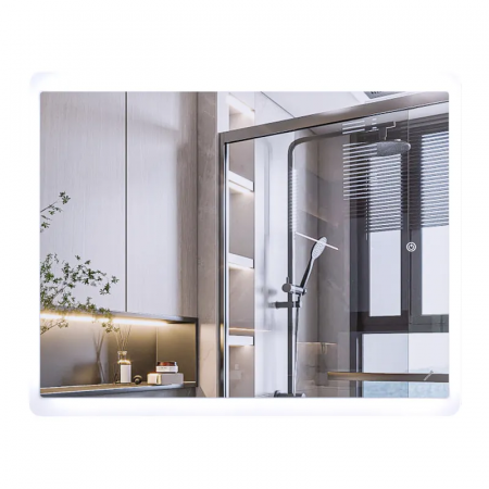 Зеркало Mixxus Premium OLIVARY MR19-100x80-Reverse с Led Touch, Anti-fog, димером (3-6,5kK) (MP6629)