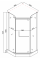 Душова кабіна з низьким піддоном Mixxus LINES SCT01-90x90x198-TR CHROME прозоре скло 6мм (MI6913)