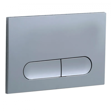 Панель смыва Koer KT-0608-01 240x160x10mm пластиковая, закругленная кнопка (цвет хром) (KR6124)