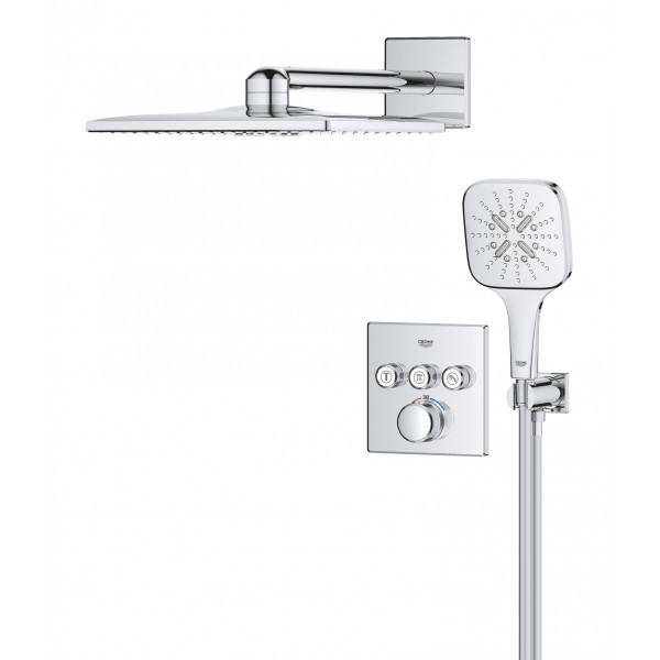 Душевая система скрытого монтажа на 3 выхода с термостатом Grohe Grohtherm SmartControl (34864000)
