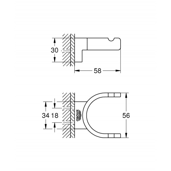 Двойной крючок Grohe Selection (41049000)