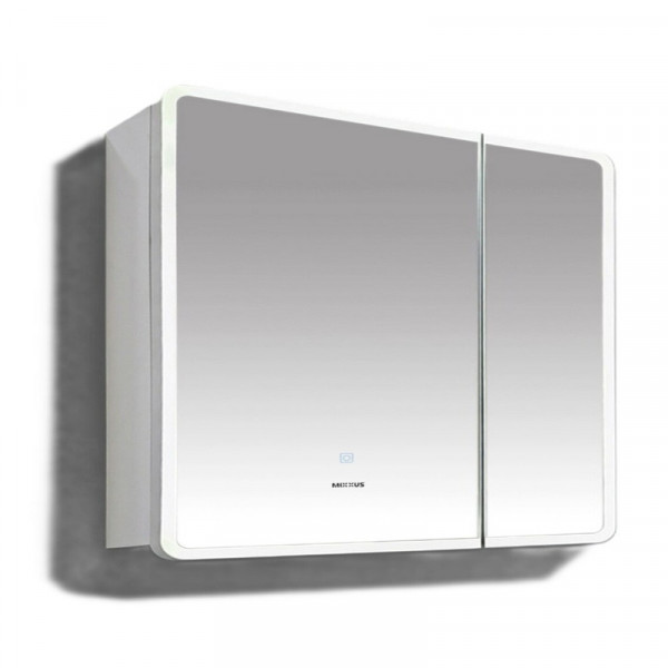 Дзеркальна шафка Mixxus Premium Olivary CM01-80x70x13 з LED Touch, димером, регулятором яскравості (MI8296)
