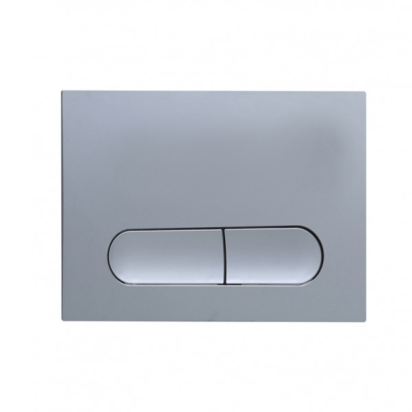 Панель смыва Koer KT-0608-01 240x160x10mm пластиковая, закругленная кнопка (цвет хром) (KR6124)