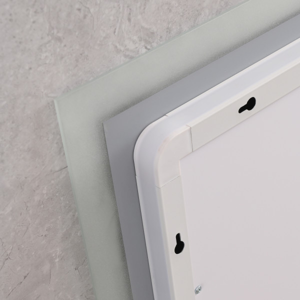 Дзеркало Mixxus FLAT MR04-100x60 з Led Touch, Anti-fog, димером, регулятором яскравості, годинником (MI6008)