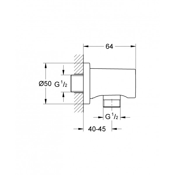 Шланговое подключение Grohe Rainshower neutral (27057000)