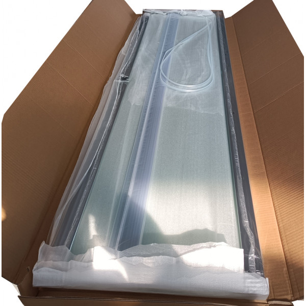 Душова кабіна з низьким піддоном Mixxus CUBIC SCT01-100x100x195-FB CHROME матове скло 4мм (MI6904)