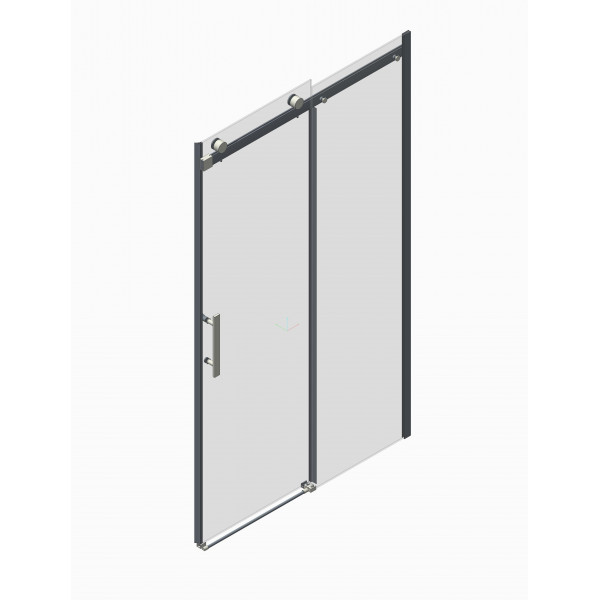 Дверь в нишу Koer SR SD01-140x200-TR-01 прозрачное стекло Easy Clean 8мм, хром (KR5380)