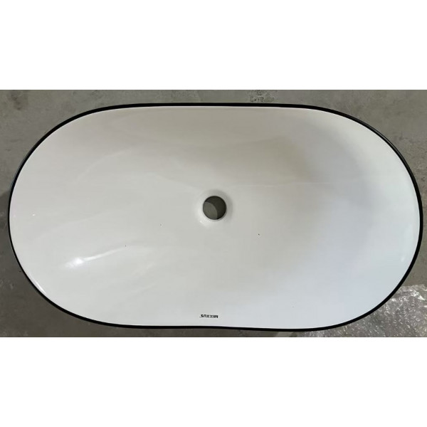 Раковина накладная Mixxus Premium WAVE-0105 EDGE BLACK 620х360х160mm (MP6556)