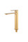 Змішувач для умивальника високий Haiba KUBUS 001 (HIGH) BRUSHED GOLD (HB9623)