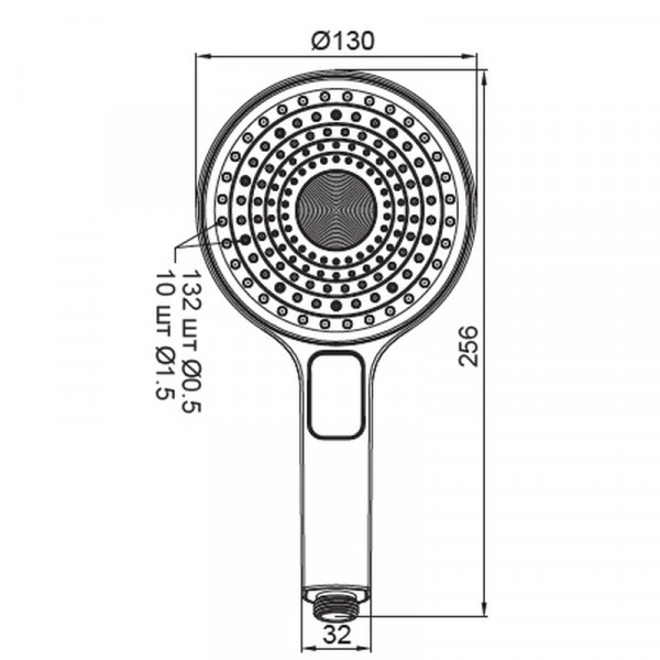 Лейка для душа Koer KP-0403-05 (3 функции) (KR4993)