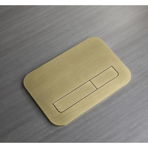 Панель смыва Koer KT-0609-12 240x160x7mm пластиковая, линейная кнопка (цвет матовое золото) (KR6132)