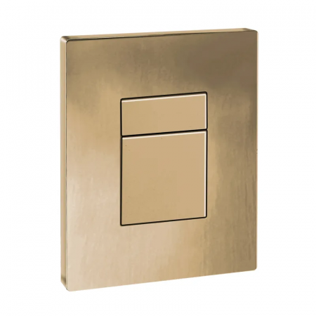 Панель смыва пластиковая Koer KT-0607-12 157x198x3mm, кнопка квадратная (цвет матовое золото) (KR5715)