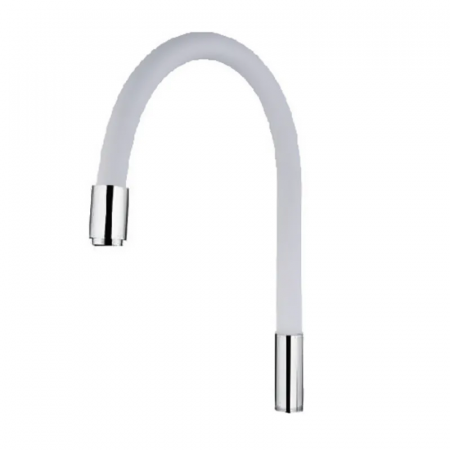 Силиконовый излив для смесителя белый Mixxus Premium (MI0557)