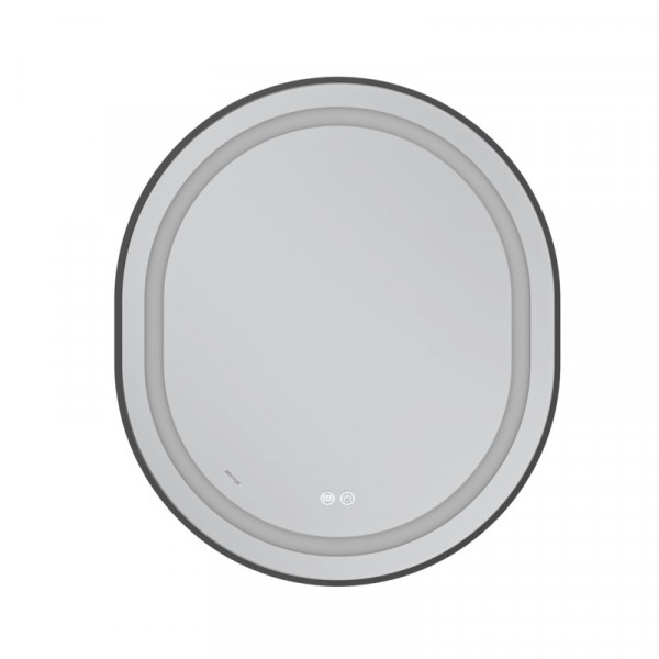 Дзеркало Mixxus Premium ELLIPSE MV05-80x70-Reverse BLACK з Led Touch, Anti-fog, димером (3-6,5kK) (MP6646)