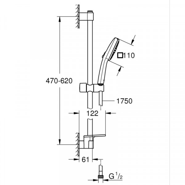 Набор смесителей Grohe Eurosmart 4 в 1 для ванной и кухни (UA123248M3)