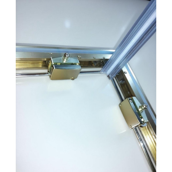 Душевая кабина без поддона Koer SR SC10-90x90x195-TR-12 прозрачное стекло Easy Clean 6мм, матовое золото (KR5943)