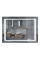 Дзеркало Mixxus STYLE MR03-80x60 з Led Touch, Anti-fog, димером, регулятором яскравості, годинником (MI6005)
