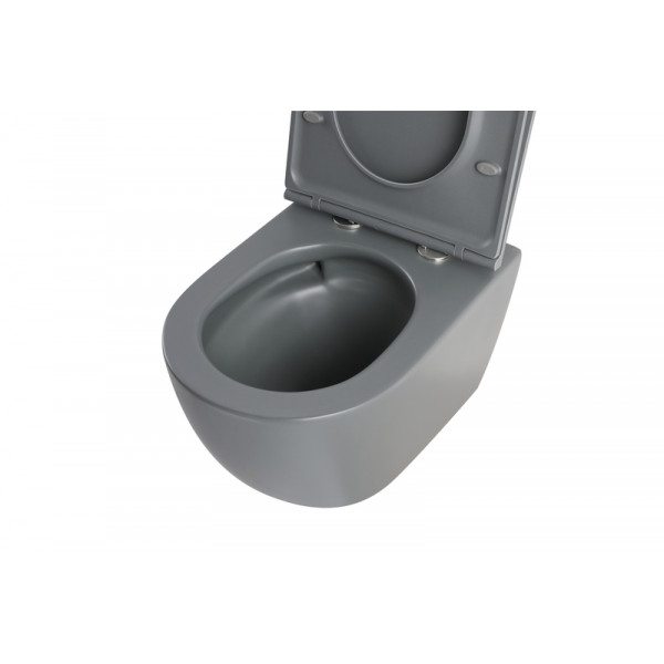 Комплект: Mixxus Premium Ellipse-SET-2101 Gray (в 2 ящ) Унітаз система змиву Tornado 3.0+ Інсталяція Koer KT-0404 + панель KT-0604-07 Gun Gray (MP6668)