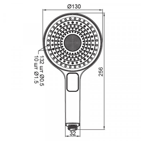 Лейка для душа Koer KP-0403-03 (3 функции) (KR4995)