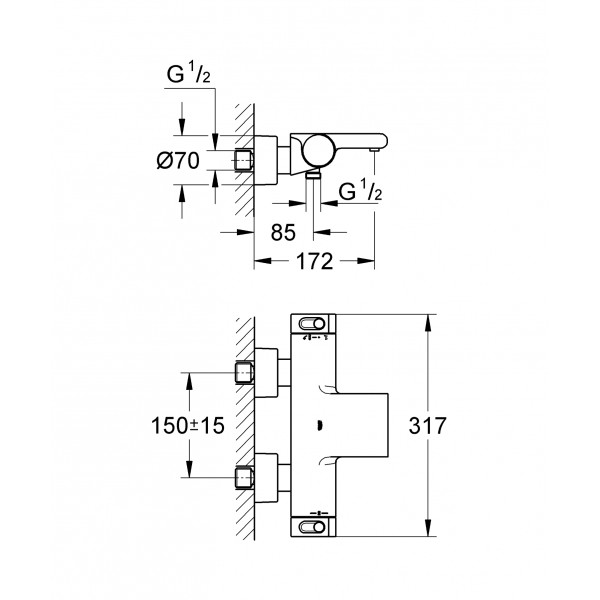 Термостат для ванны Grohe Grohtherm 2000 NEW (34174001)