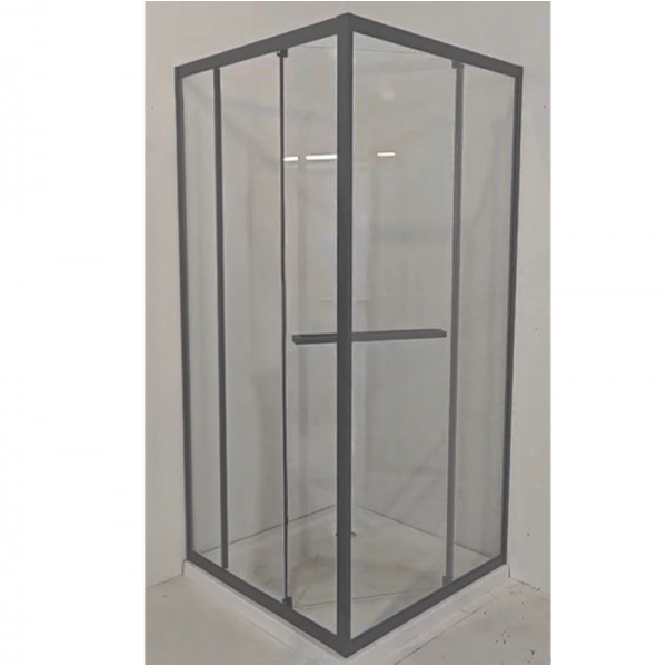 Душевая кабина с низким поддоном Mixxus Style SCT01-90x90x200-TR Graphite прозрачное стекло 6мм (MI8432)