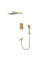 Вбудована душова система Mixxus Premium DALI 009 INNER BOX Brushed Gold (MI6767)
