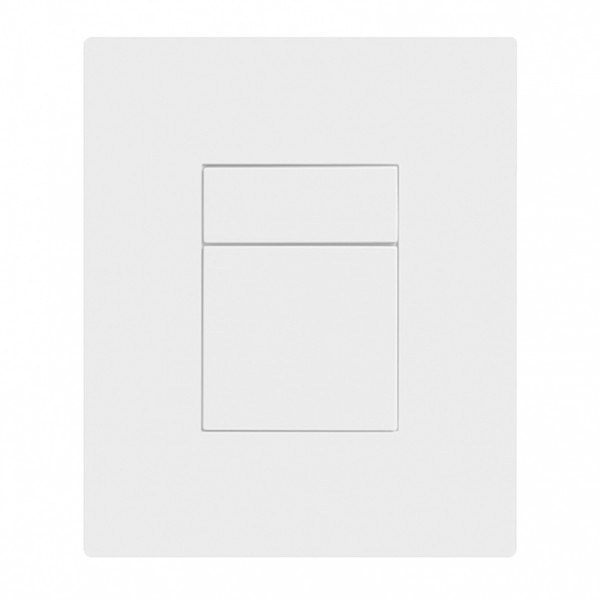 Панель смыва пластиковая Koer KT-0607-03 157x198x3mm, кнопка квадратная (цвет белый) (KR5714)