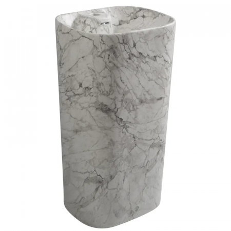 Раковина моноблок MIXXUS PREMIUM DIVERSE-1101 MARBLE 460х380х840mm с отверстием под смеситель и переливом (MP6575)