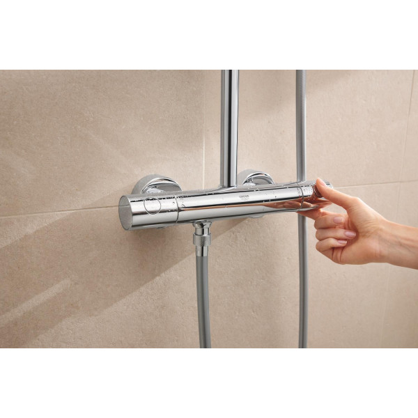 Душевая система с термостатом для настенного монтажа Grohe Tempesta System 250 Cube (26689001)