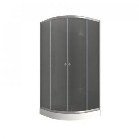 Душевая кабина с низким поддоном Mixxus PLAIN SCT02-90x90x195-GR SATIN серое тонированное стекло 4мм (MI6898)