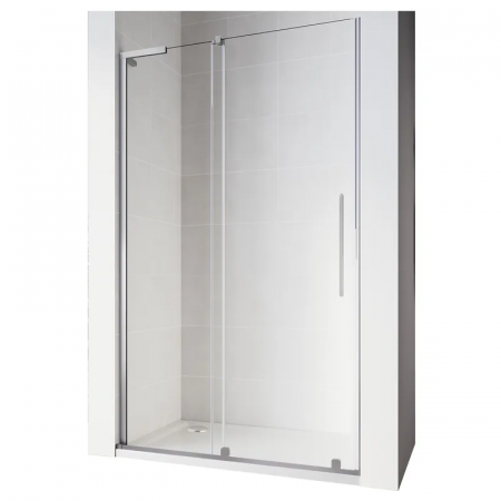 Дверь в нишу Walk-In раздвижная Koer SR SD07-120x200-L-TR-01 прозрачное стекло Easy Clean 8мм Хром (KR5686)