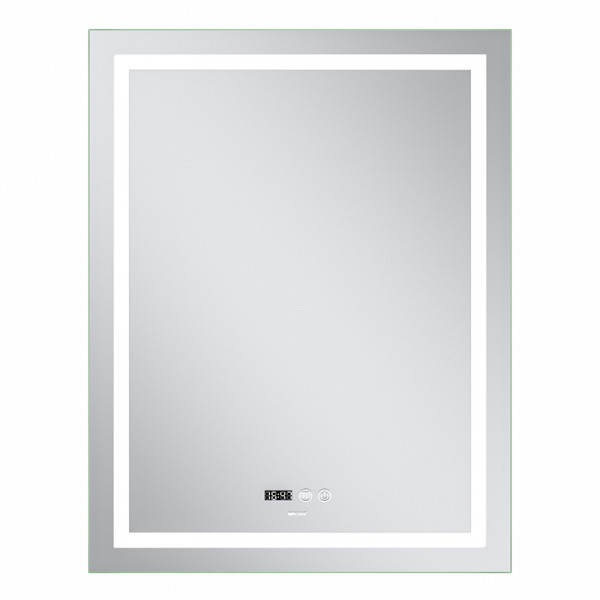 Дзеркало Mixxus Premium FLASH MR21-70x90 з Led Touch, Anti-fog, димером, регулятором яскравості, годинником (MP6618)