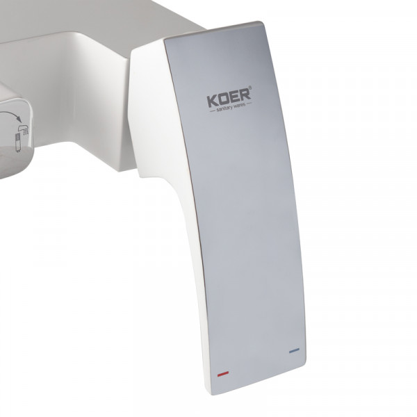 Душова колона KOER KB-56007-04 зі змішувачем, 3 функції (Колір хром+білий) (KR5159)