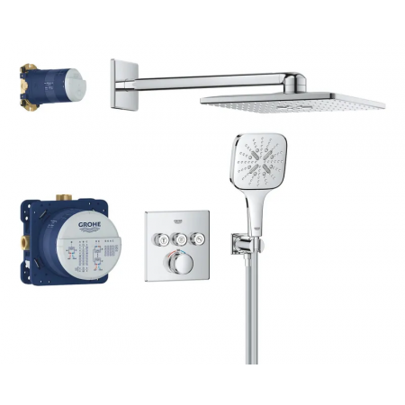 Душевая система скрытого монтажа на 3 выхода с термостатом Grohe Grohtherm SmartControl (34864000)