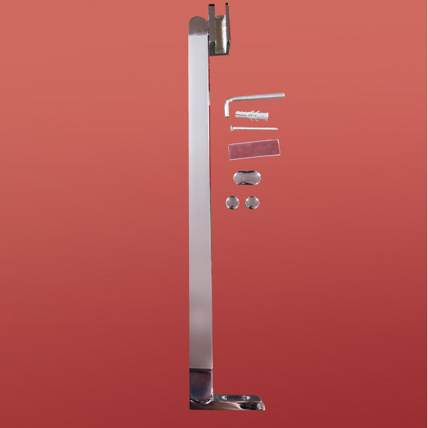 Дверь в нишу Koer SR SD04-100x200-TR-01 прозрачное стекло Easy Clean 10мм, хром (KR5386)